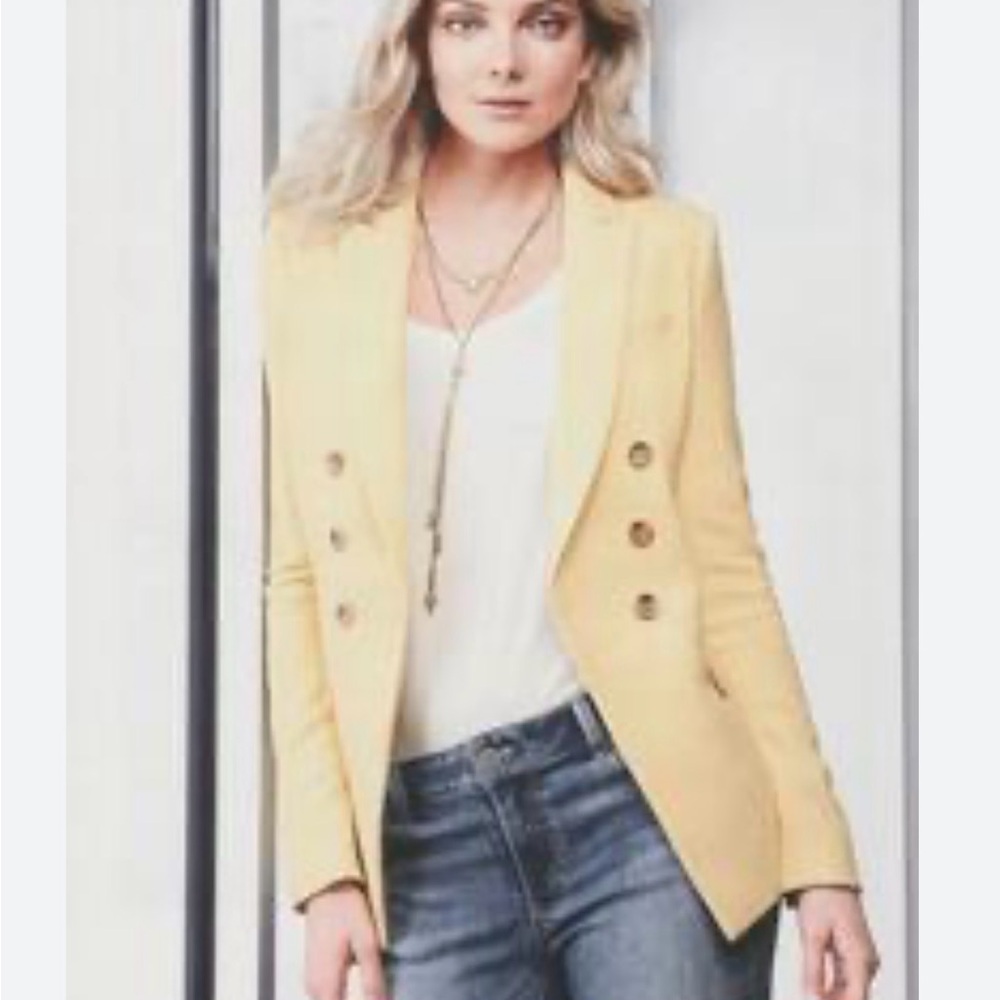 White House Black Market Yellow Blazer
